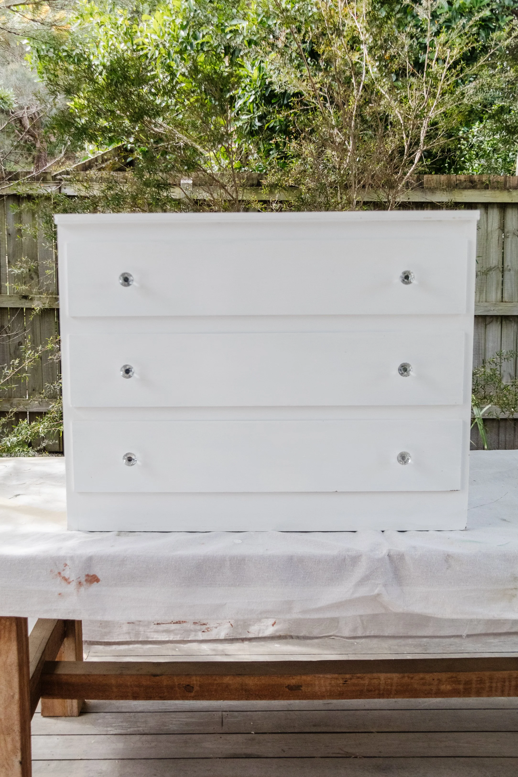 Upcycled white chest of drawers deals